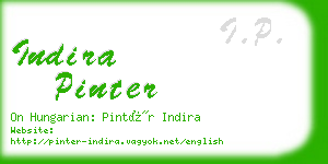 indira pinter business card